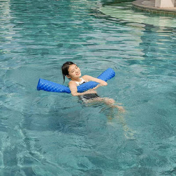 IMMERSA Jumbo Swimming Pool Noodles enhanced Soft Water-Based Vinyl Coating and UV Resistant Foam Noodles for Swimming and Floating Lake Floats Pool Floats for mature-themeds and Kids. (Bahama Blue)