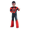Marvel Spin Official Toddler Deluxe Halloween Costume - enhanced Quality Padded Jumpsuit and Fabric Headpiece (3T-4T)