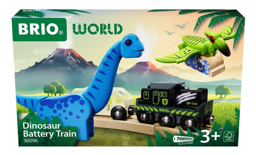 Brio World – 36096 Dinosaur Battery Train | Toy Train For Kids Aged 3 Years Up
