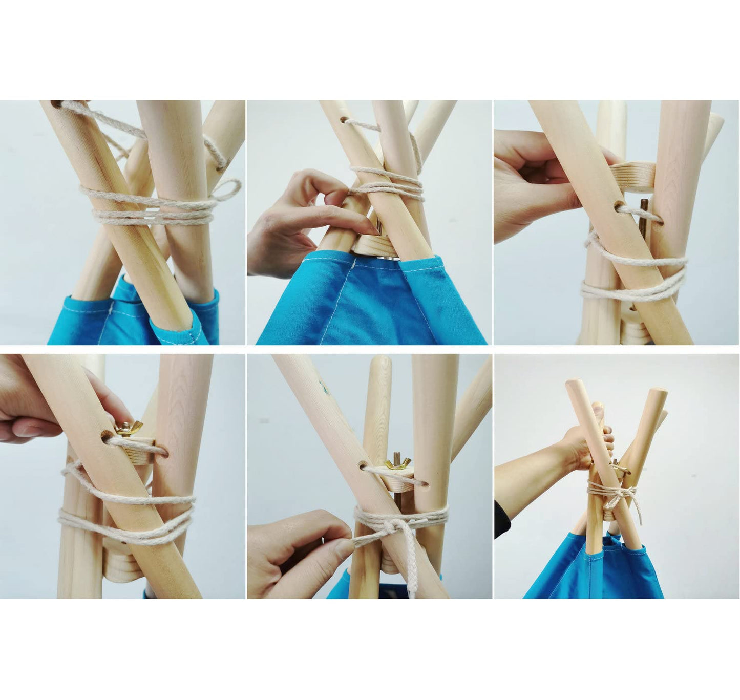 Jekanel Teepee Stabilizer Pole Fixator Anti-Collapse Kit For 4 Poles Kids Teepee - Make Tee Pee Stability