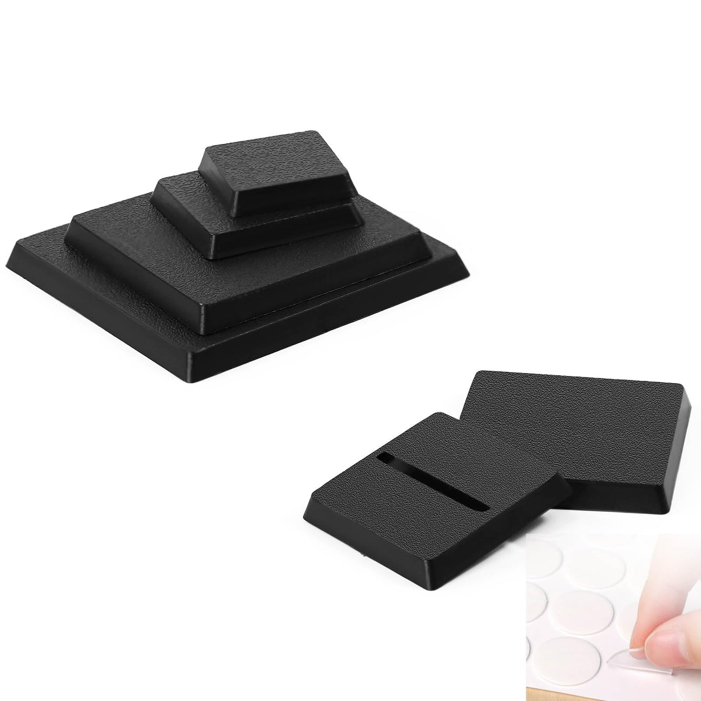 Evemodel Mixed Different Sizes Square Rectangle Bases For Wargames Tabletop (50Pcs-Square Bases)