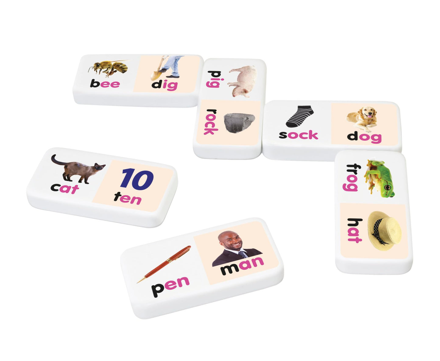 Junior Learning Rhyming Word Dominoes Educational Action Games, Multi, Model: Jl490