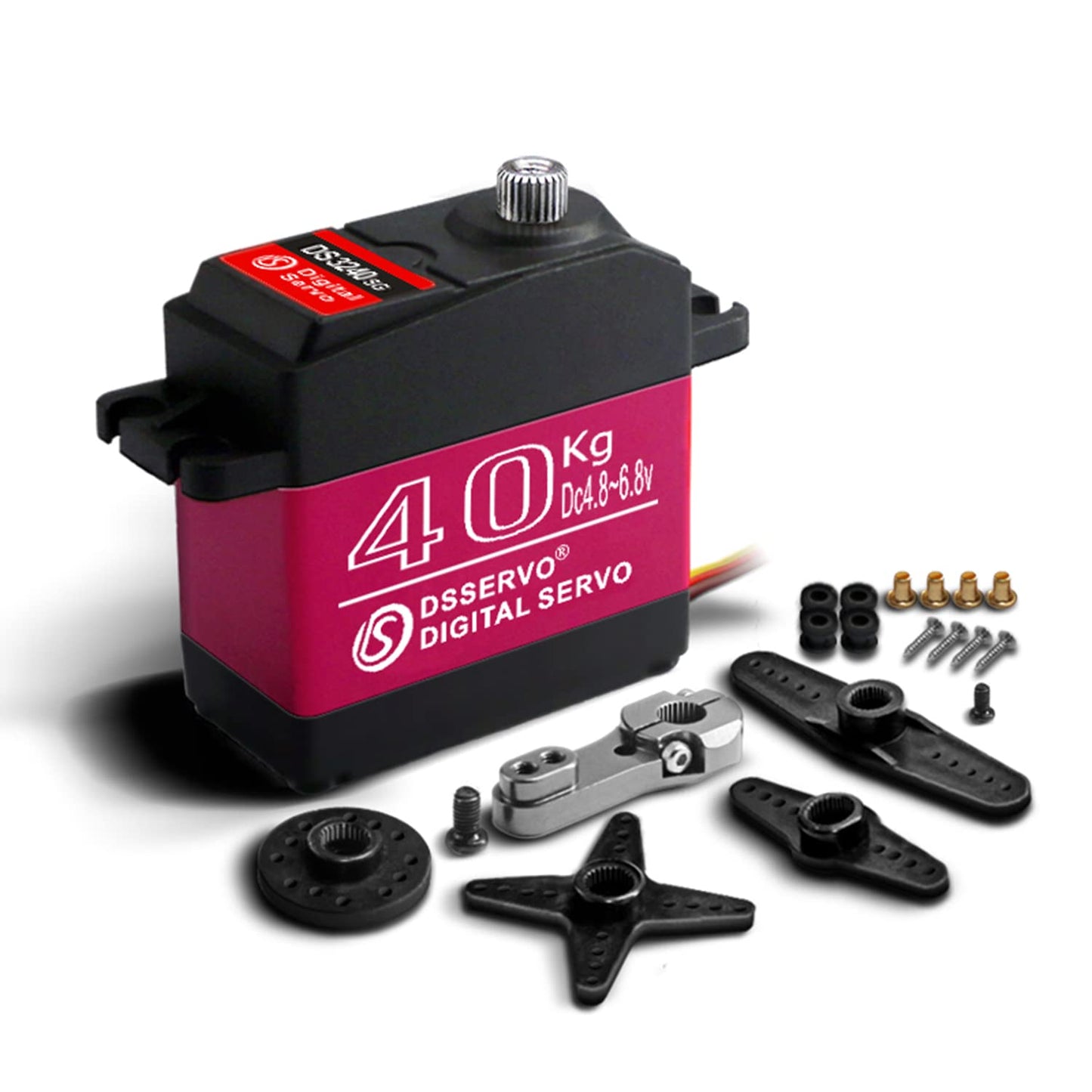ZOSKAY Servo Motor 40Kg High Speed servo Metal Gear Digital Servo RC Baja Servo for 1/8 1/10 Scale RC Cars (180 Degree)