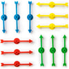 12-Pack Of Arrow Game Spinners In 4 Rainbow Colors, 3 Arrows Per Color - Assorted Set Of 4-Inch Plastic Spinner Game Pieces For