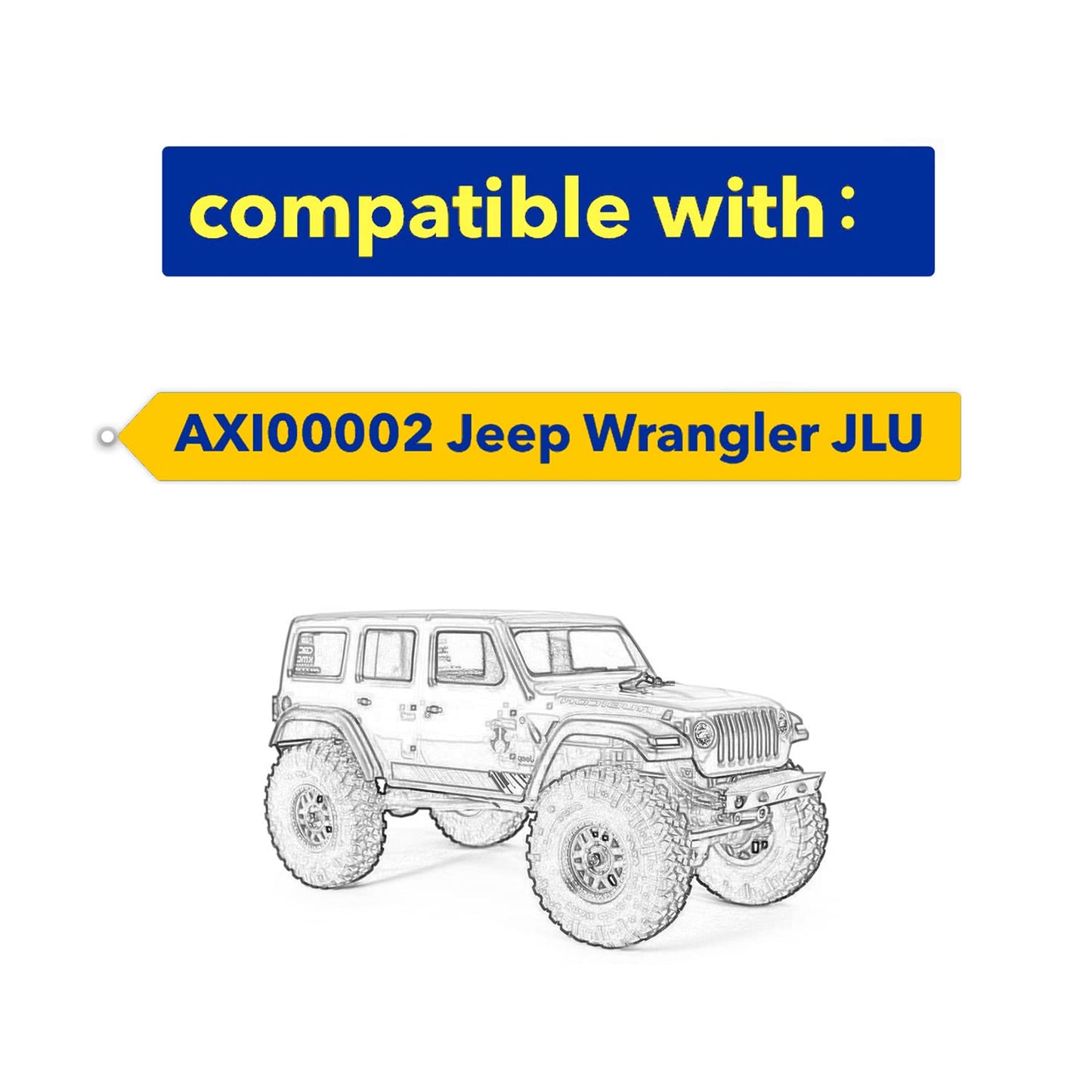 CODA RACING Aluminum Front&Rear Bumper for AXIAL SCX24 Jeep Wrangler AXI00002 1/24 RC Crawler Car