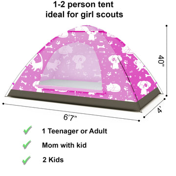 Kidzadventure 2 In 1 Kids Play Tent/Kids Tent For Camping | 1 - 2 Person Backpacking Tent For Kids | Ultralight Indoor & Outdoor