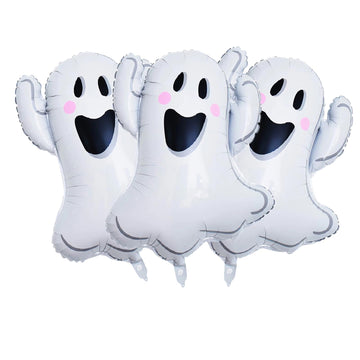 Hadckja Ghost Balloons White Ghost Halloween Balloons Ghost Foil Balloons For Ghost-Themed Party Supplies Decorations Halloween