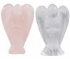 Rockcloud Healing Crystal Gemstone Carved Pocket Guardian Angel Figurines 1.5 Inch