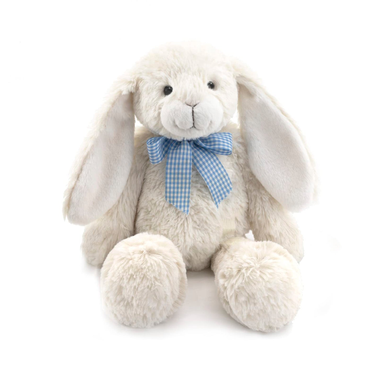Mr Vivicare 14'' Blue Bunny Stuffed Animals For Kids And New Born Babies,Huggable Rabbit Plush Toy With Bow For Boys And Girls,G