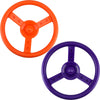 2 Pack Steering Wheel Playset Plastic Pirate Ships Wheel With Mounting Tools For Kids Playground Outdoor Gym (Purple, Orange)