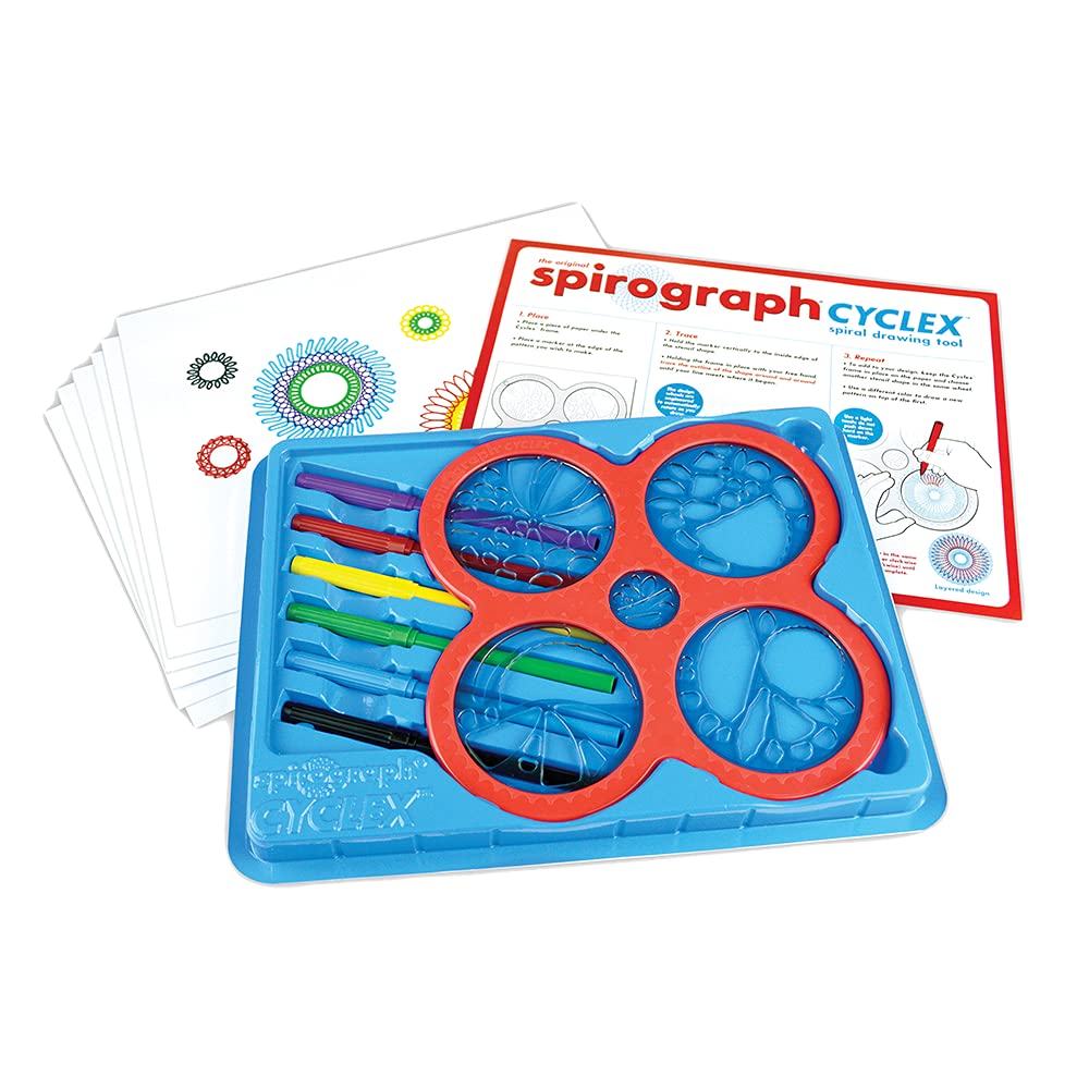 Spirograph - Cyclex Set - Art Kit - Rotating Stencil Wheel Creates Countless Designs - For Ages 8+