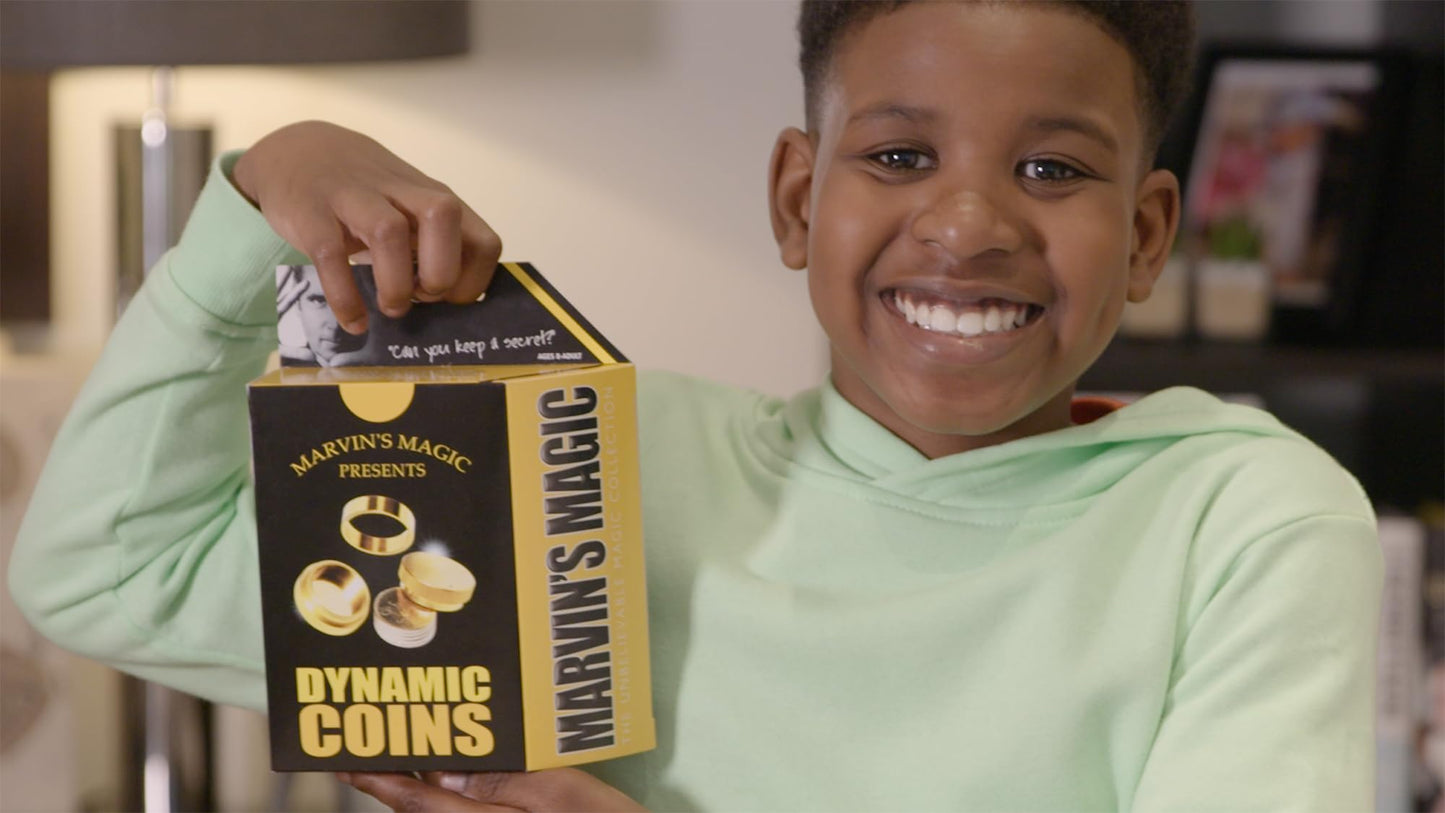 Marvin'S Magic - The Dynamic Coins Amazing Trick Set For All Levels - Magic Set With Fun Magic Tricks And Prank Kit - Prop Money, Family Games, Magic Kit, Prank Set, Cool Gadgets