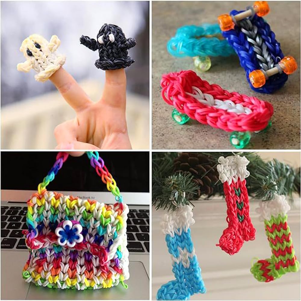 3000Pcs Loom Rubberbands Kit With 75 Clips,5 Hooks, Premium Bracelet Making Kit For Kids Weaving Diy Crafting Gift(Red)