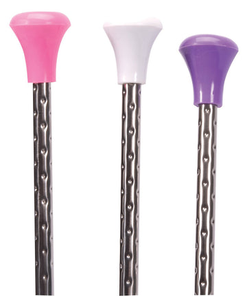 Schylling Twirling Baton - Large Metal Baton for Kids with Rubberized Ends - Assorted Pink, White, Purple - Ages 3+