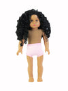 American Fashion World 18-Inch 'Virginia' African American Vinyl Posable Girl Doll with 3B Hair Type | Undressed Doll | enhanced Quality & Design