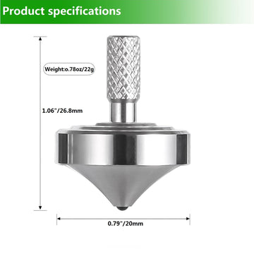 CHEETOP Stainless Steel Spinning Top Precision Mini Desktop Gyroscope Kill Time Reduce Stress ADHD Toys Perfect Balance Gyro (Style 3)