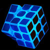 3X3 Blue Fluorescent Speed Cube Glow In Dark Magic Speed Cube 3-D Brain Teasers Iq Puzzles For Kids And Adults (3X3 Blue Fluorescent)