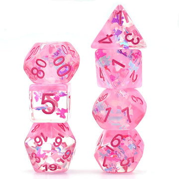 UDIXI Polyhedral DND Dice Set, D&D Dice Pink Dice Compatible Dungeons and Dragons Role Playing Game,MTG,Pathfinder,Board Games,