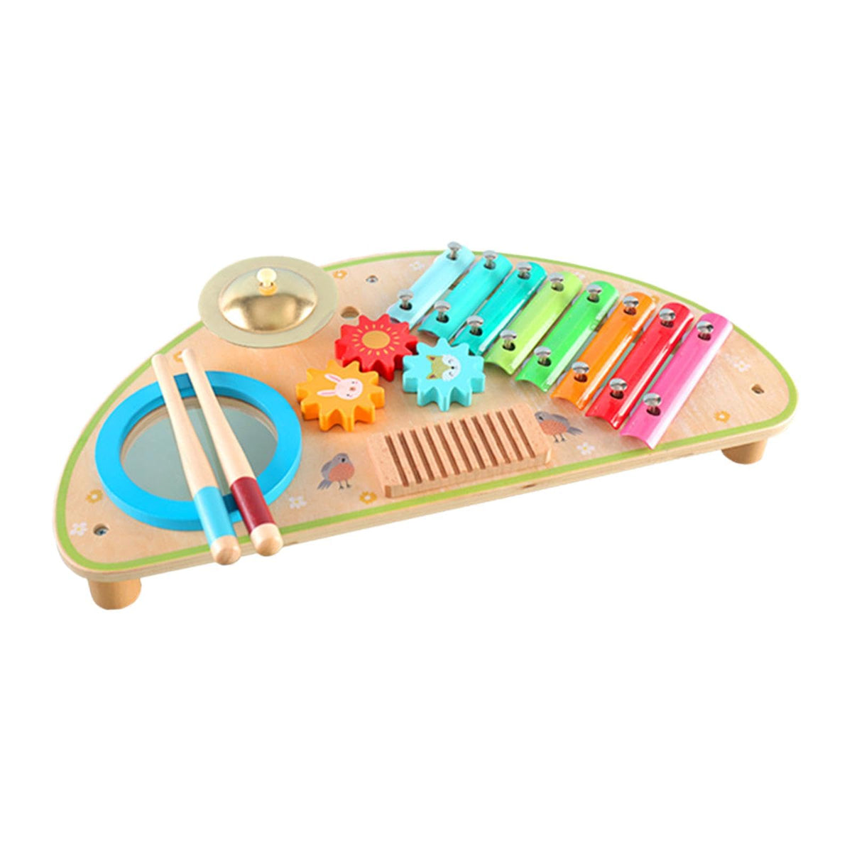 Calandis Xylophone Drum Set Wooden Percussion Musical Toys For Kids Children Boy Girl | Sets & Kits | Drums | Percussion