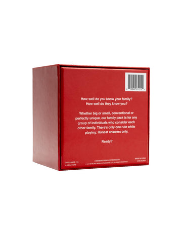 WE'RE NOT REALLY STRANGERS Family Edition Card Game - 150 Conversation Cards for 2-6 Players, Ages 15+, Cardstock, Multi Color