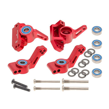 CODA RACING RC Alloy Caster Block&Steering Blocks&Rear Stub Axle Carriers for Traxxas 1/10 2WD Slash, Stampede, Rustler, Nitro S