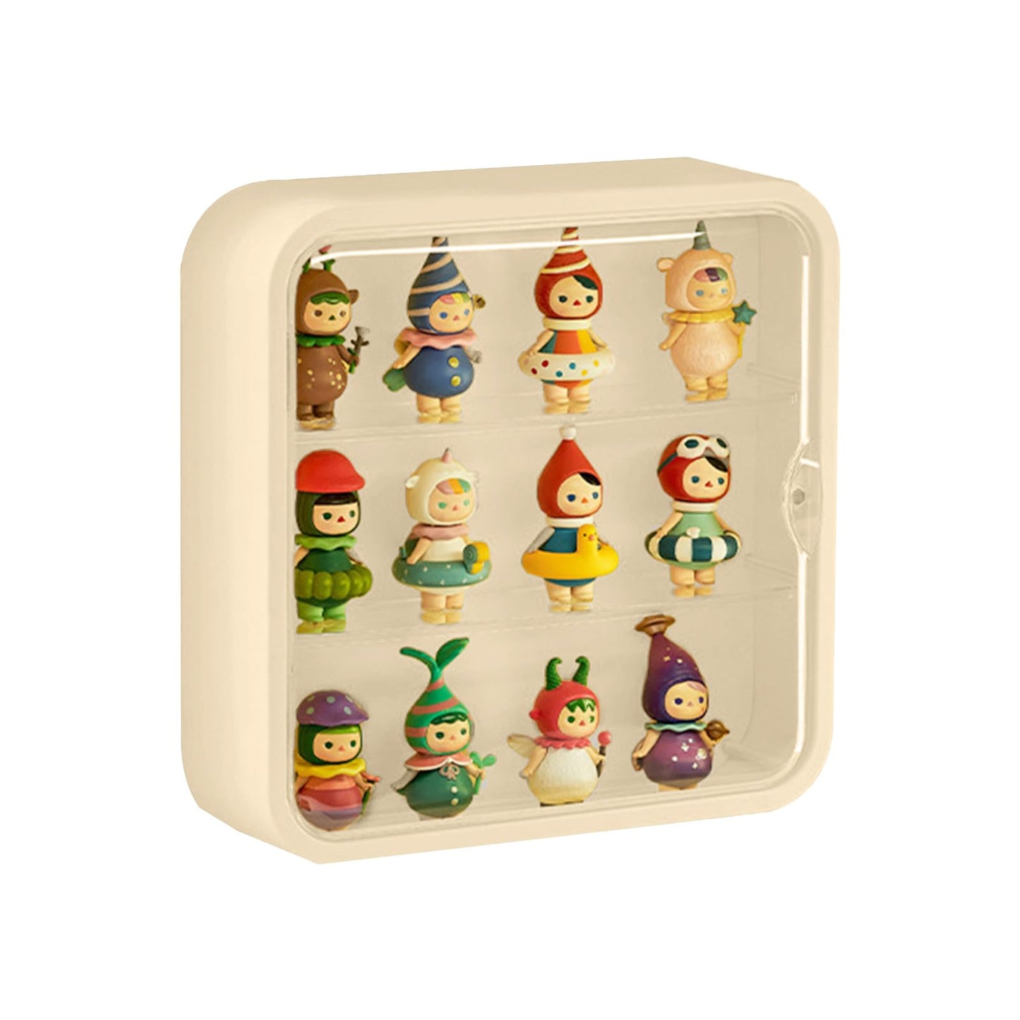 Clear Display Case For Figures, Wall-Mounted Doll Storage Box, Adjustable Display Stand With Door Dust And Moisture Proof Suitab