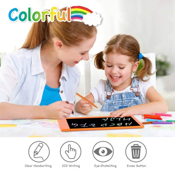 Orsen Lcd Writing Tablet 10 Inch, Colorful Doodle Board Drawing Tablet, Erasable Reusable Writing Pad, Educational For 3-6 Year