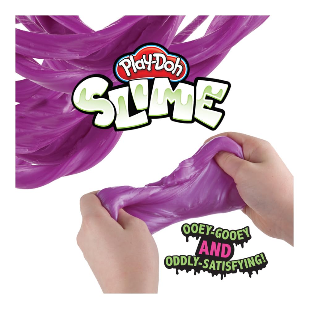 Play-Doh Brand Slime 3 Pack Of Non-Toxic Slime - Yellow, Metallic Purple, & Metallic Teal