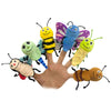 JUSTQUNSEEN 6pcs Insect Finger Puppet Set, Mini Hand Puppets Suitable for Kids, Cute Animal for Role-Playing and Storytelling, R