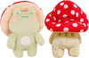 Enivtfz Frog Plush Toy - 10" Light Green Stuffed Animal with Red Mushroom Hat - Kawaii Gift for Kids and Adults