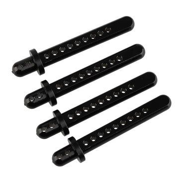 Shaluoman RC Aluminum Body Post Mounts for AXIAL 1:10 SCX10 Upgrade Parts Black Pack of 4