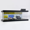 Hot Cars Wheels Display Case - 1/64 Scale Die-cast Model Car Display Case with LED Light and Acrylic Cover, Hot Diecast Wheels P