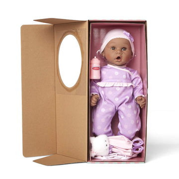 Madame Alexander 16'' Lavender Baby Doll, Essentials Set, Dark Skin