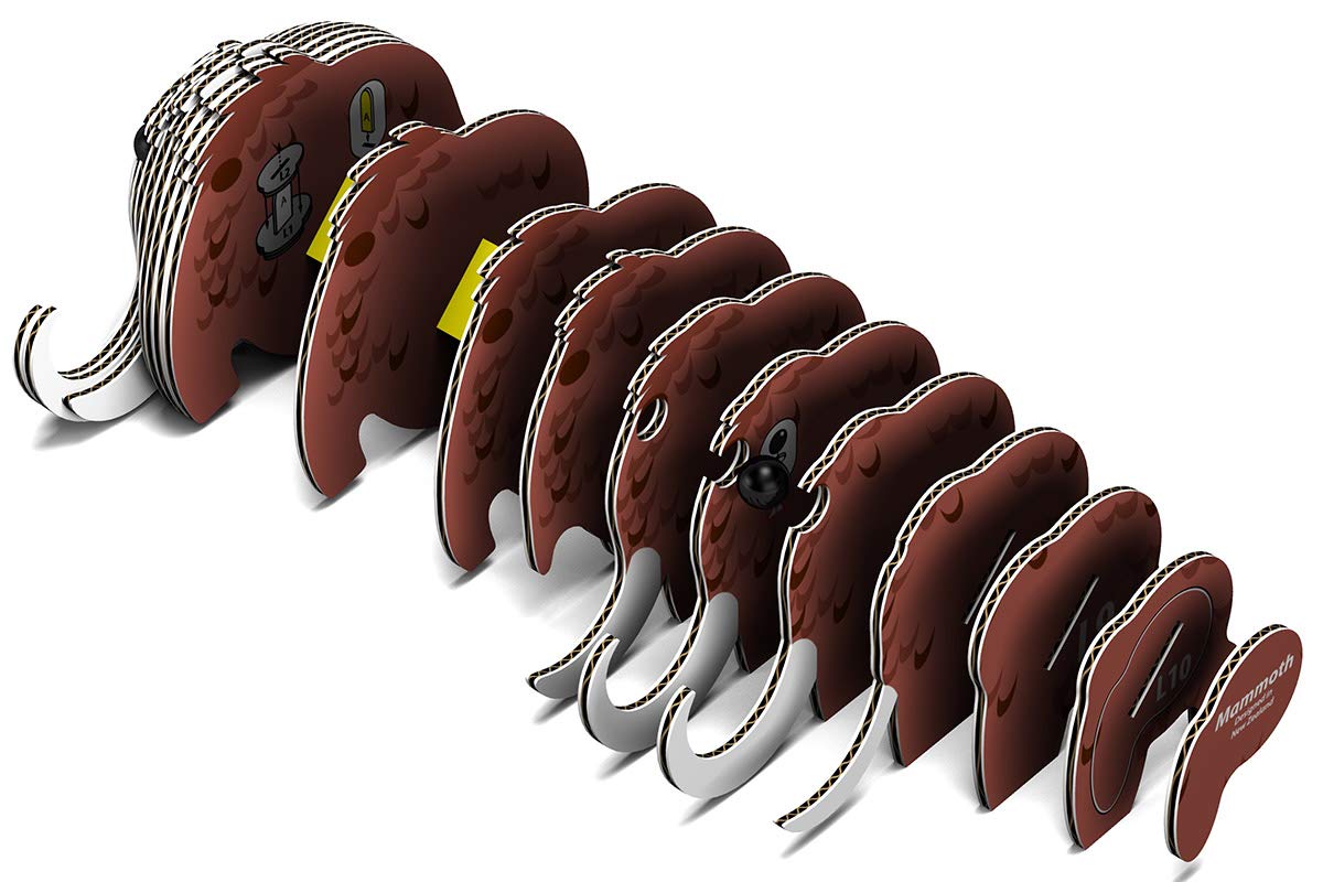 Eugy Mammoth 3D Puzzle, 22 Piece Eco-Friendly Educational Toy Puzzles For Boys, Girls & Kids Ages 6+