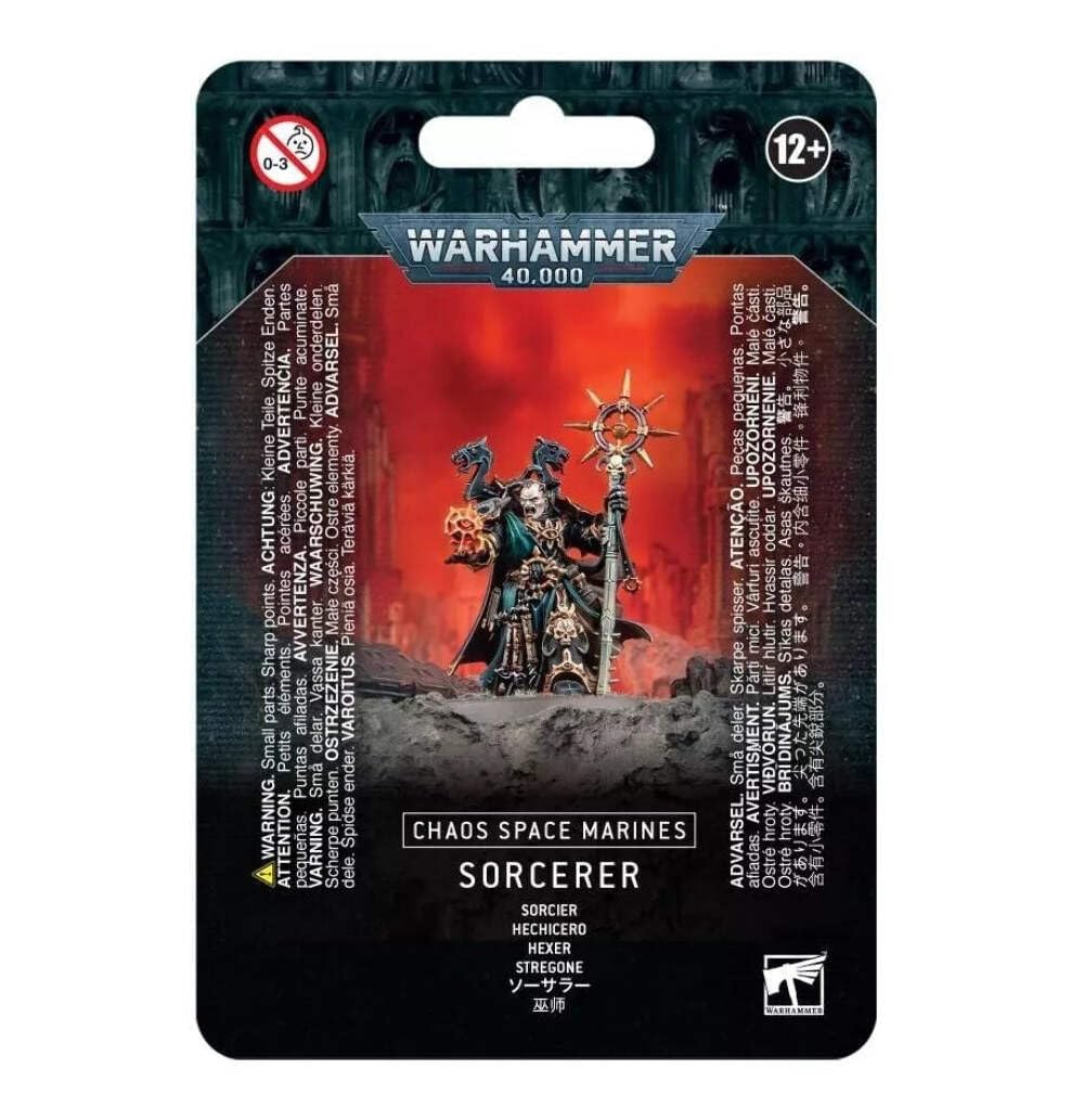Games Workshop Warhammer 40,000 Chaos Space Marines Sorcerer - One Size - Black - Plastic - Model 43-69