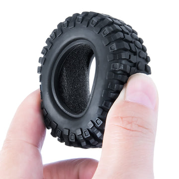 MOHERO 1.0 Crawler Tires Soft Rubber Wheel Tires 4PCS for 1/24 Axial SCX24 90081 AXI00001 AXI00002 AXI00005 AXI00006 RC Crawler