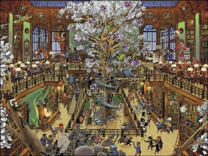 Heye 29840' Library, Oesterle Triangular Puzzles, White