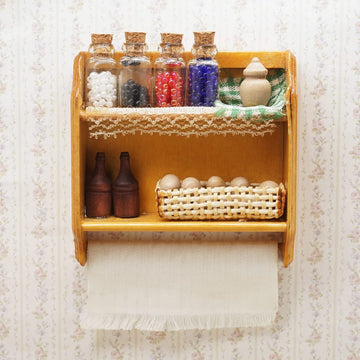 Odoria 1/6 Miniature Spice Rack Dollhouse Decoration Accessories, A
