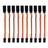 ACEIRMC 10pcs 3-Pin Servo Extension Cable Cord Female to Male Lead Wire Connector JR for RC Car Airplanes Remote Control (10cm)