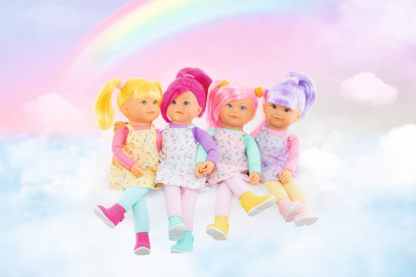 Corolle Rainbow Doll Nephelie 16 - Soft Body Rag Doll with Easy-to-Style Silky Hair, Vanilla Scent, Multicolor, Size Youth Large 11-13