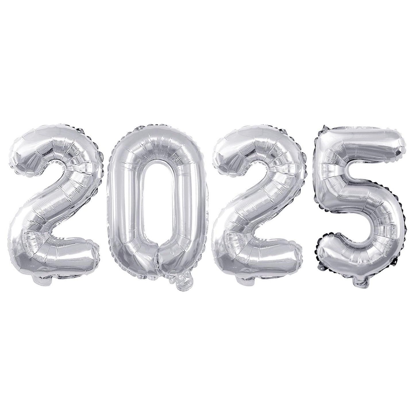 Goer 2025 Foil Number Balloons For 2025 New Year Eve Festival Party Supplies Graduation Decorations (Silver,16 Inch)