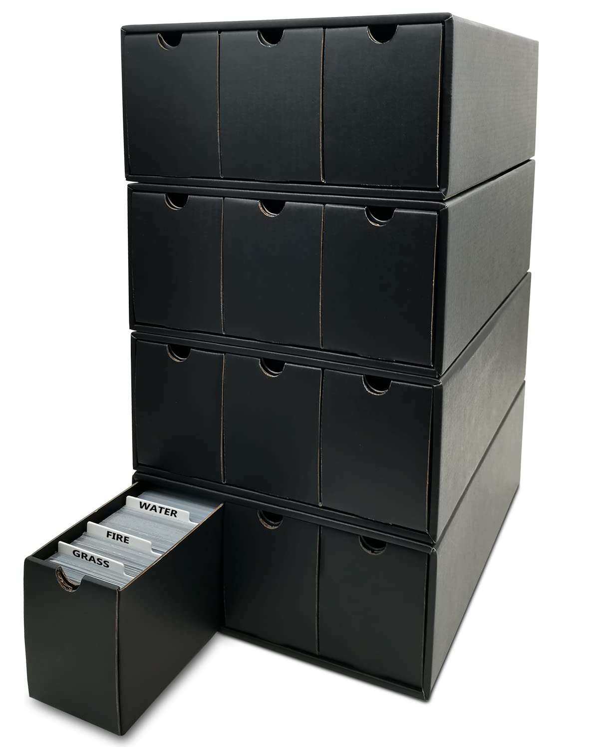 Fageverld Trading Cardboard Card Storage Box - With 12 600-Count & 50 Card Dividers, Collectors Card Organizer Box For Mtg Baseb