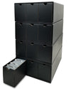 Fageverld Trading Card Storage Box, 12 Drawer Cardboard Box with 50 Dividers for MTG, TCG, Magic, Baseball - Black