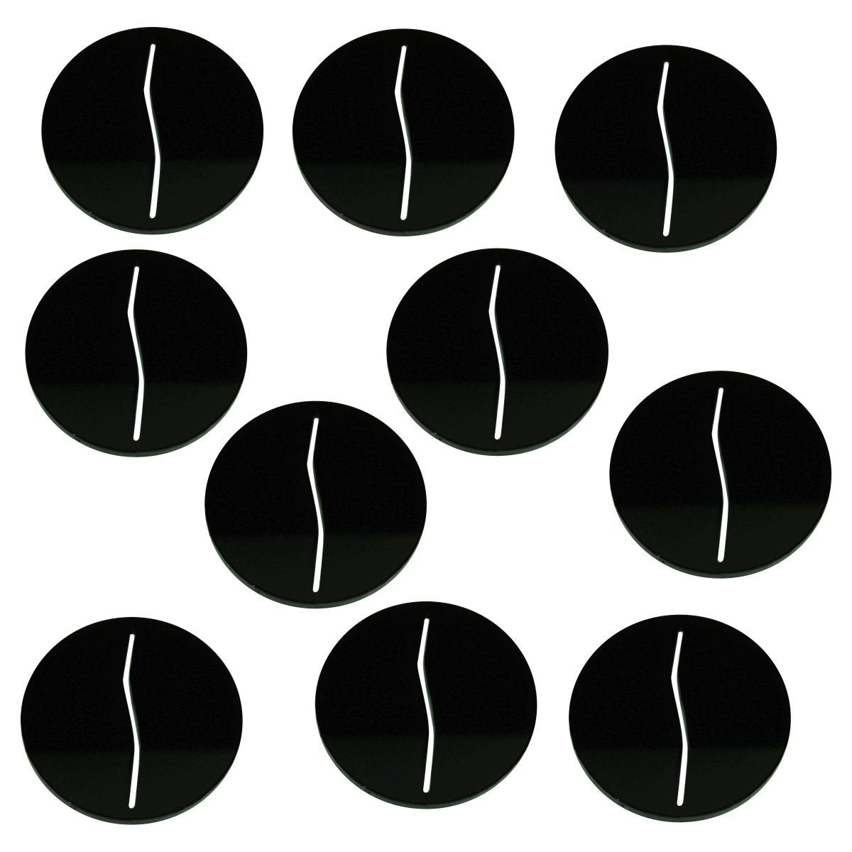 Litko Paper Miniature Bases | Round | Circle | Slotted Paper Figure Holder | Compatible With Dungeons And Dragons | Game Card Stands (3Mm Black Acrylic, 40Mm)