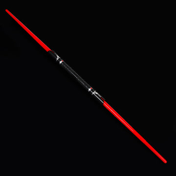 MewduMewdu Light Up Saber Toy - Double-Bladed Red LED, Electronic Lights & Sound, Medium Size, 2 Pack - Perfect for Parties & Gifts