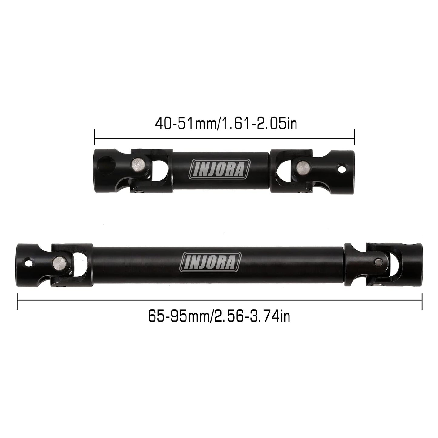 Injora 20G Steel Front Rear Center Drive Shaft For Scx24 Gladiator Dodge Power Wagon Axial Upgrade Parts 1/24 Rc Crawler Car,2Pc