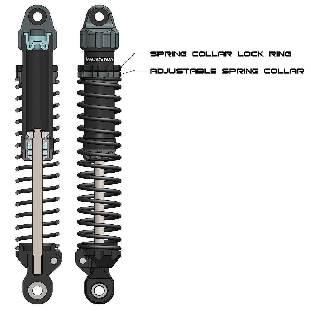 Vanquish Products Incision 90mm Scale Shocks VPSIRC00210 Electric Car/Truck Option Parts