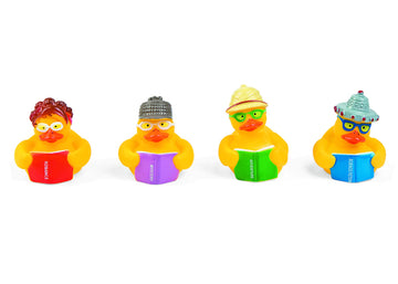 Fun Express Reading Rubber Duckies, Ducks, 12 Pieces, Library, Teaching, Treasure Chest Toys