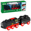 Brio World 33884 Battery-Operated Steaming Train - Press Action Button 3 Sec For Real Cool-To-Touch Steam | Enhances Motor Skill