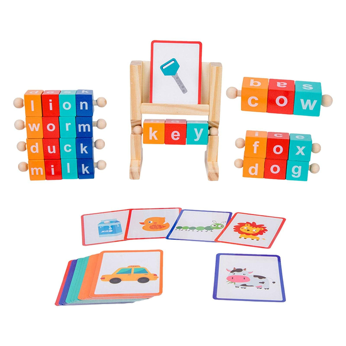 Club BollywoodReading Blocks Spelling Games Flash Cards with 32 Double Sided Cards Gifts|Toys & Hobbies | Educational |1 Word Sp